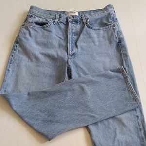 SOLD Agolde Riley High Rise Straight Crop light wash jeans 29